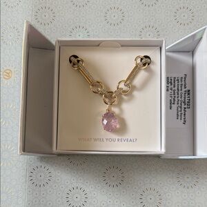 Gold Bracelet with Pink Gemstone